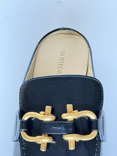 Bottega Veneta Monsieur Leather Moccasin Sandals Black 8.5 US 729887 NIB $1200
