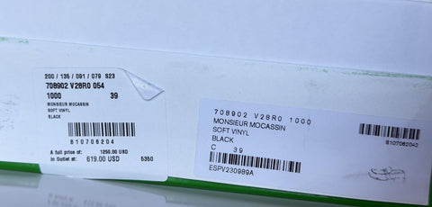 Bottega Veneta Monsieur Leather Moccasin Sandals Black 9 US 708902 NIB $1250