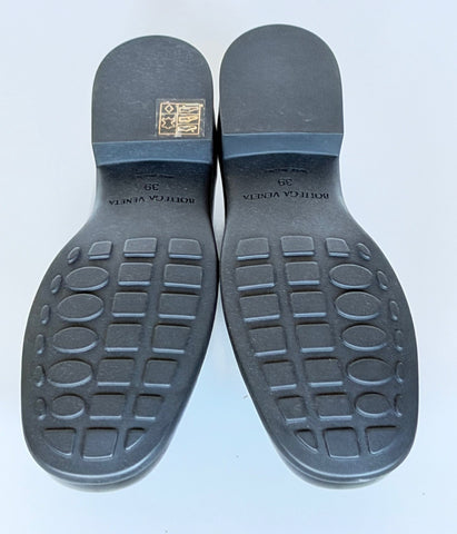 Bottega Veneta Monsieur Leather Moccasin Sandals Black 9 US 708902 NIB $1250