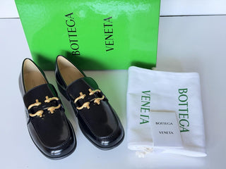 Bottega Veneta Monsieur Leather Moccasin Sandals Black 10 US 708902 NIB $1250