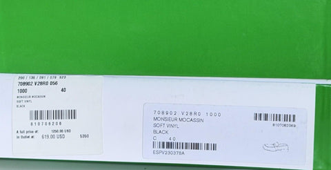 Bottega Veneta Monsieur Leather Moccasin Sandals Black 10 US 708902 NIB $1250