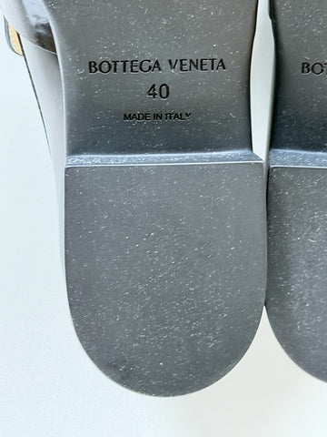 Bottega Veneta Monsieur Leather Moccasin Sandals Black 10 US 708902 NIB $1250