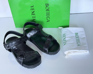 Bottega Veneta Trip Intrecciato Leather Sandals 10 US (43 Euro) 775305 NIB $1100