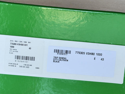 Bottega Veneta Trip Intrecciato Leather Sandals 10 US (43 Euro) 775305 NIB $1100