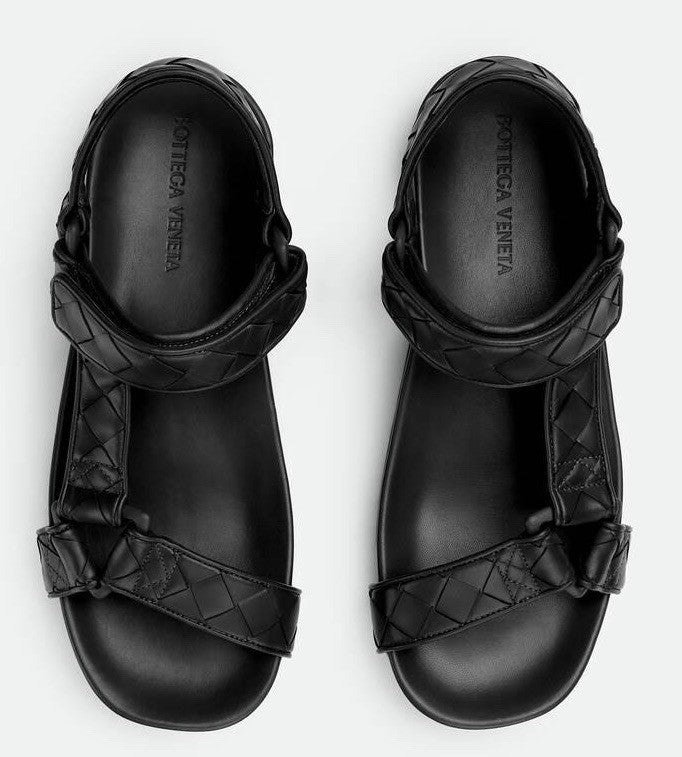 Bottega Veneta Trip Intrecciato Leather Sandals 11 US (44 Euro) 775305 NIB $1100