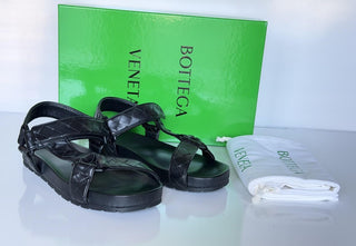 Bottega Veneta Trip Intrecciato Leather Sandals 11 US (44 Euro) 775305 NIB $1100