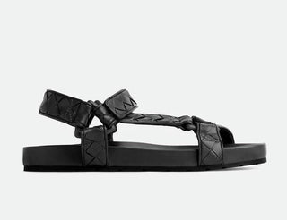Bottega Veneta Trip Intrecciato Leather Sandals 11 US (44 Euro) 775305 NIB $1100