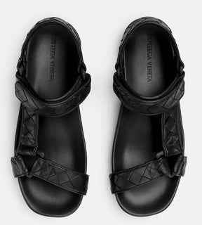 Bottega Veneta Trip Intrecciato Leather Sandals 12 US (45 Euro) 775305 NIB $1100
