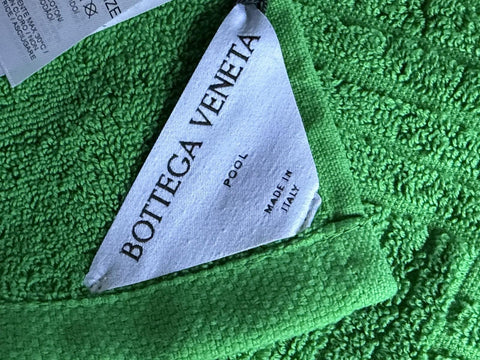 Bottega Veneta Green Cotton Bath/Beach Towel 70 x 39.5 Italy 651118 NWT  $400