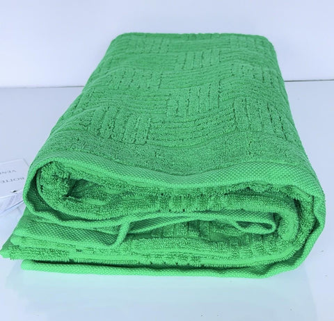 Bottega Veneta Green Cotton Bath/Beach Towel 70 x 39.5 Italy 651118 NWT  $400