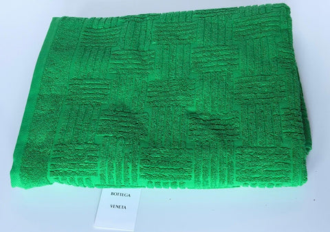Bottega Veneta Green Cotton Bath/Beach Towel 70 x 39.5 Italy 651118 NWT  $400