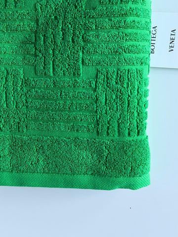 Bottega Veneta Green Cotton Bath/Beach Towel 70 x 39.5 Italy 651118 NWT  $400