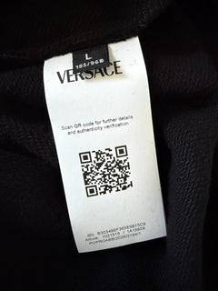 Versace Men’s Medusa Print Zip Hoodie Sweatshirt Black/Gold Large 1021515 NWT