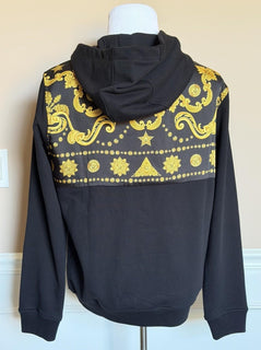 Versace Men’s Medusa Print Zip Hoodie Sweatshirt Black/Gold 5XL 1021515 NWT