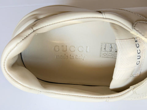 Gucci Men’s Dali Soft GG Ivory Leather Sneakers 13 US (Gucci 12.5) IT 757857 NIB