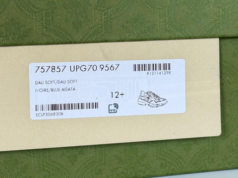 Gucci Men’s Dali Soft GG Ivory Leather Sneakers 13 US (Gucci 12.5) IT 757857 NIB