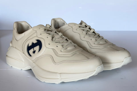 Gucci Men’s Dali Soft GG Ivory Leather Sneakers 13 US (Gucci 12.5) IT 757857 NIB