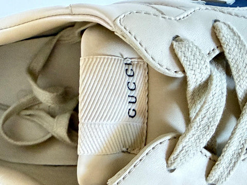 Gucci Men’s Dali Soft GG Ivory Leather Sneakers 13 US (Gucci 12.5) IT 757857 NIB