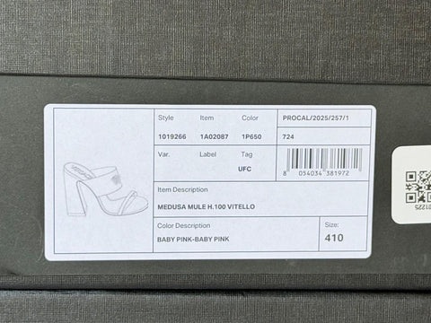 Versace Medusa Head Leather Baby Pink Sandals  11 US (41 Euro) 1019266 NIB $1100