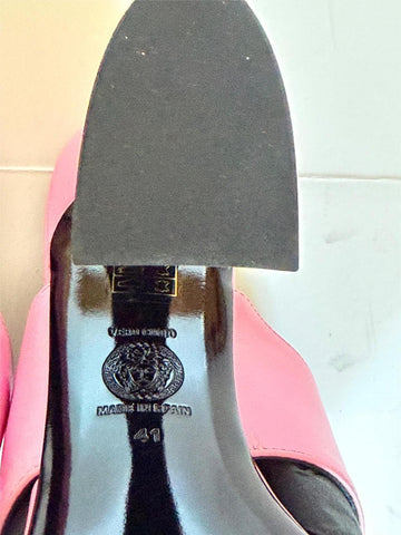 Versace Medusa Head Leather Baby Pink Sandals  11 US (41 Euro) 1019266 NIB $1100
