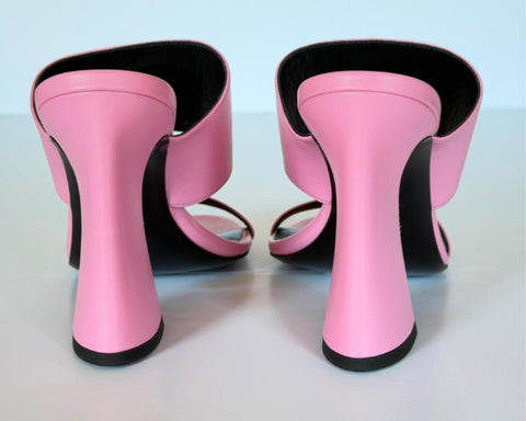 Versace Medusa Head Leather Baby Pink Sandals  11 US (41 Euro) 1019266 NIB $1100