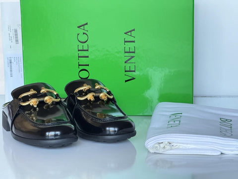Bottega Veneta Monsieur Leather Moccasin Sandals Black 10 US 729887 NIB $1200