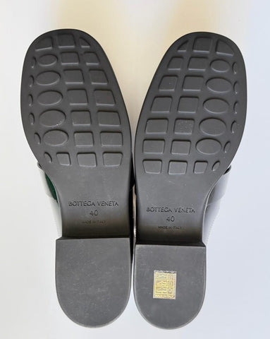 Bottega Veneta Monsieur Leather Moccasin Sandals Black 10 US 729887 NIB $1200