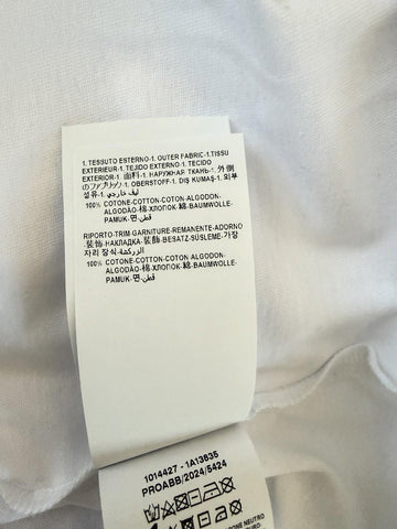 Versace Greek Key Print Cotton Jersey T-Shirt White/Coral 3XL 1014427 NWT