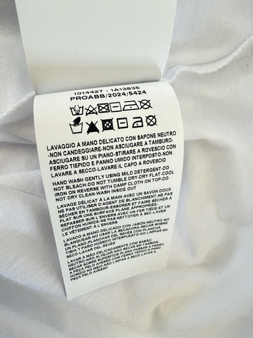 Versace Greek Key Print Cotton Jersey T-Shirt White/Coral 3XL 1014427 NWT