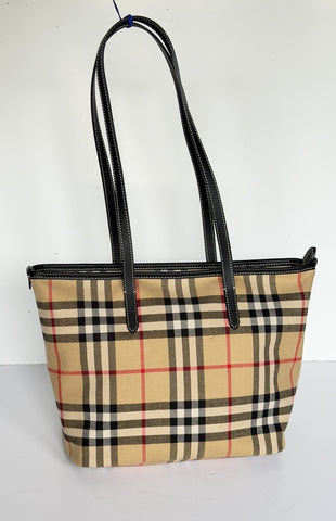 Burberry Small Zip Closure Tote Bag Archive Beige IP Check 8112056 IT NWT $1395