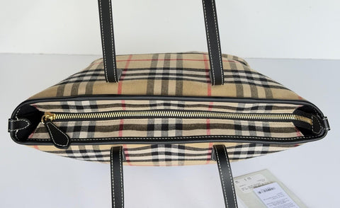 Burberry Small Zip Closure Tote Bag Archive Beige IP Check 8112056 IT NWT $1395
