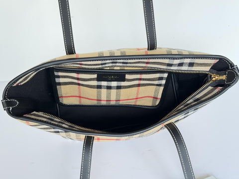 Burberry Small Zip Closure Tote Bag Archive Beige IP Check 8112056 IT NWT $1395