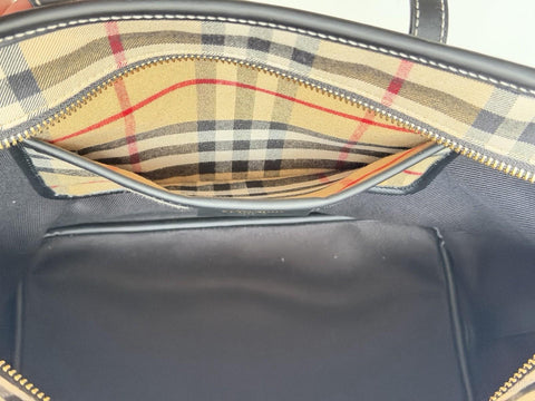 Burberry Small Zip Closure Tote Bag Archive Beige IP Check 8112056 IT NWT $1395