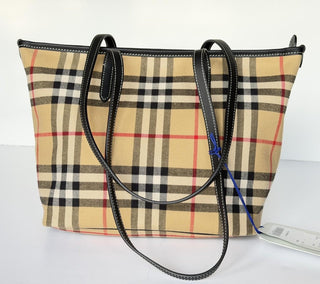 Burberry Small Zip Closure Tote Bag Archive Beige IP Check 8112056 IT NWT $1395