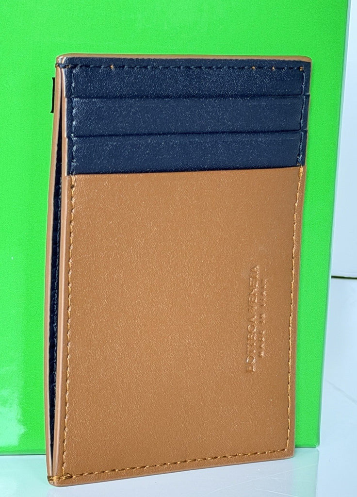 Bottega Veneta Men's Leather Card Case Cognac/Space 748052 Italy NIB $450