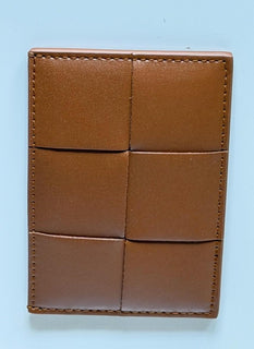 Bottega Veneta Men's Leather Card Case Cognac/Space 748052 Italy NIB $450