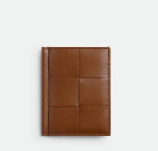 Bottega Veneta Leather Cassette Slim Flap Card Case Brown 787594 IT NWT $650