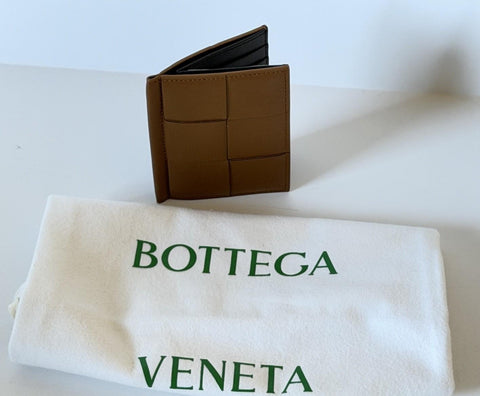 Bottega Veneta Leather Cassette Slim Flap Card Case Brown 787594 IT NWT $650