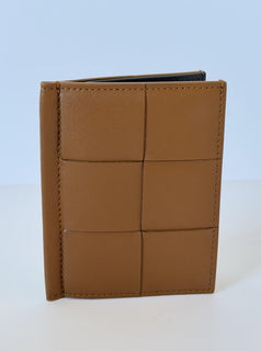 Bottega Veneta Leather Cassette Slim Flap Card Case Brown 787594 IT NWT $650