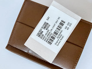 Bottega Veneta Leather Cassette Slim Flap Card Case Brown 787594 IT NWT $650