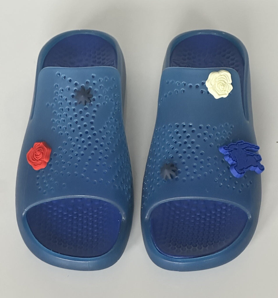 Burberry Women’s Stingray Rubber Blue Sandals 11 US (41) 8082069 IT NEW $520