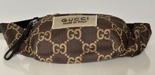 Gucci Maxi GG Logo Brown Nylon Belt Bag 80/32 767934 Italy NWT