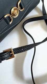 Versace Medusa Calf Leather Black Convertable Mini Shoulder Bag 1014319 IT NWT