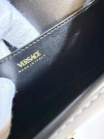 Versace Medusa Calf Leather Black Convertable Mini Shoulder Bag 1014319 IT NWT