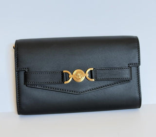 Versace Medusa Calf Leather Black Convertable Mini Shoulder Bag 1014319 IT NWT