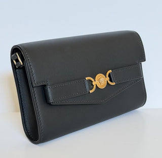 Versace Medusa Calf Leather Black Convertable Mini Shoulder Bag 1014319 IT NWT