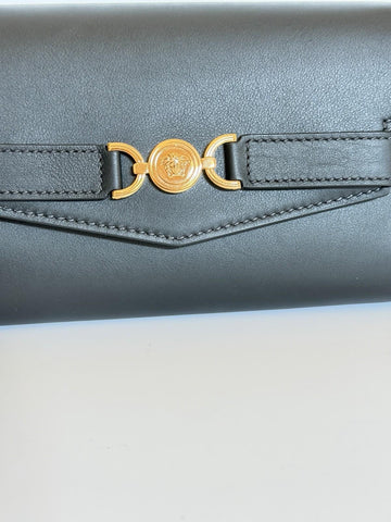 Versace Medusa Calf Leather Black Convertable Mini Shoulder Bag 1014319 IT NWT