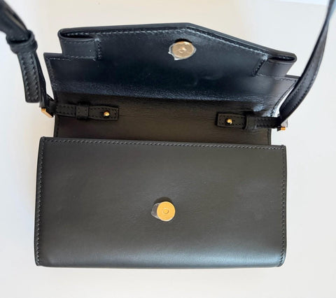 Versace Medusa Calf Leather Black Convertable Mini Shoulder Bag 1014319 IT NWT