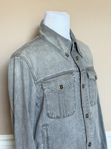 Versace Men’s Blouson Denim Gray Jacket 46 US (56 Euro) 1015847 Italy NWT $2100