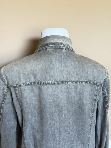Versace Men’s Blouson Denim Gray Jacket 46 US (56 Euro) 1015847 Italy NWT $2100